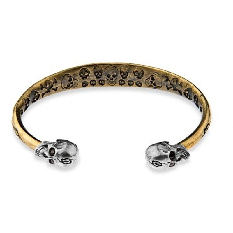 CAB3A Pulsera unisex Plata de Palo de bronce y plata