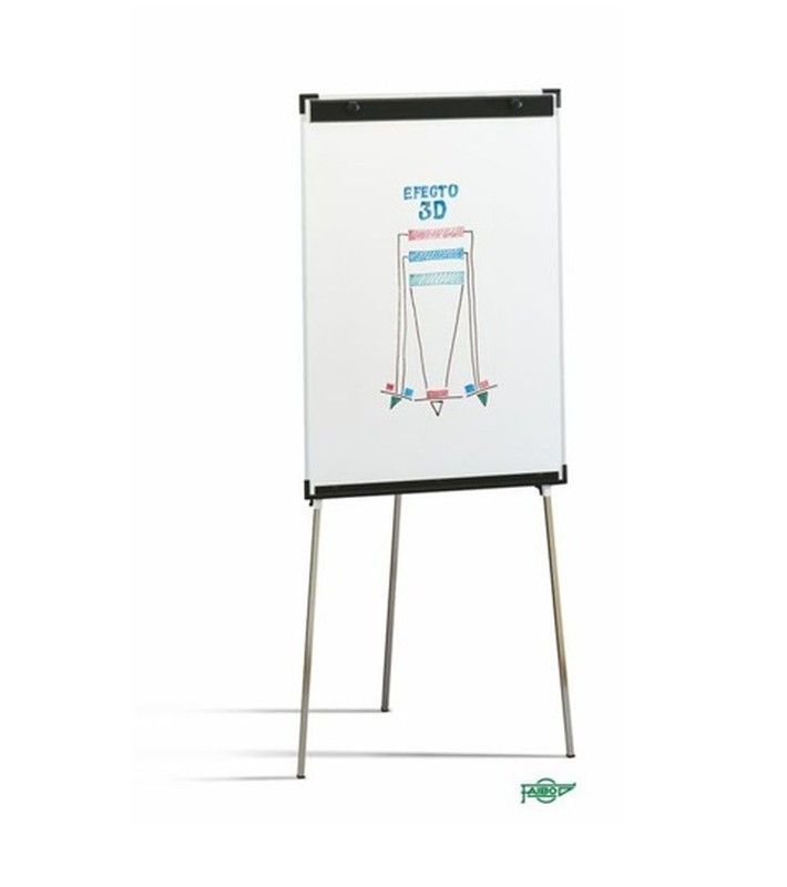 Caballete estratificado blanco con estructura metálica 70x102 cm.Ref.8-1EM