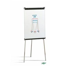 Caballete estratificado blanco con estructura metálica 70x102 cm.Ref.8-1EM