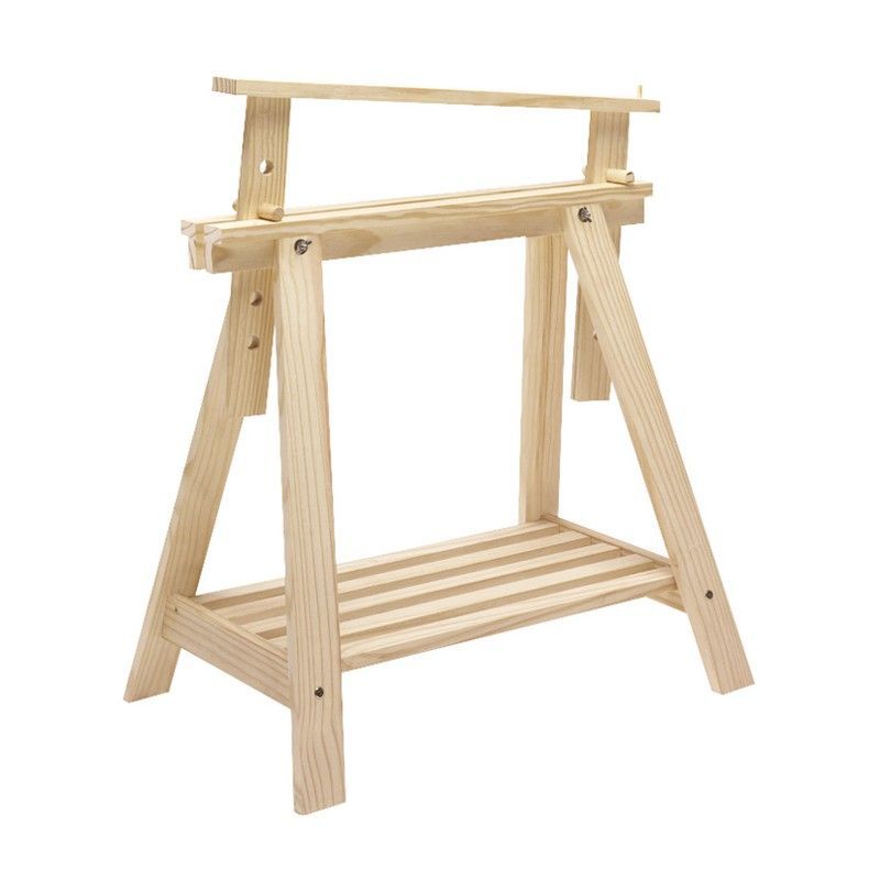 Caballete madera altura regulable. Caballete Pino Regulable 98,5X70 Cm