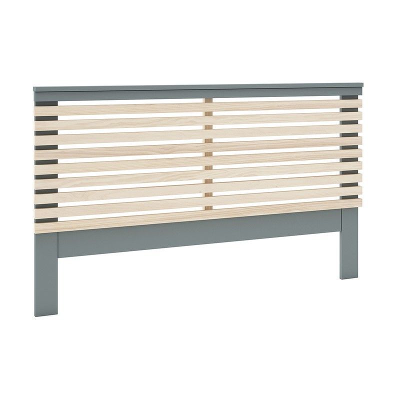 Cabecero de madera de pino en verde y natural, 146 x 5 x 100 cm | Pisco