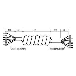 Cable espiral 7x1 mm² ( 3.5 metros estirado) CABLE GRUA 7 X1 FLAM