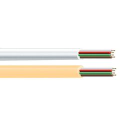 Cable telefonico plano 4 vias blanco edm  euro/mts