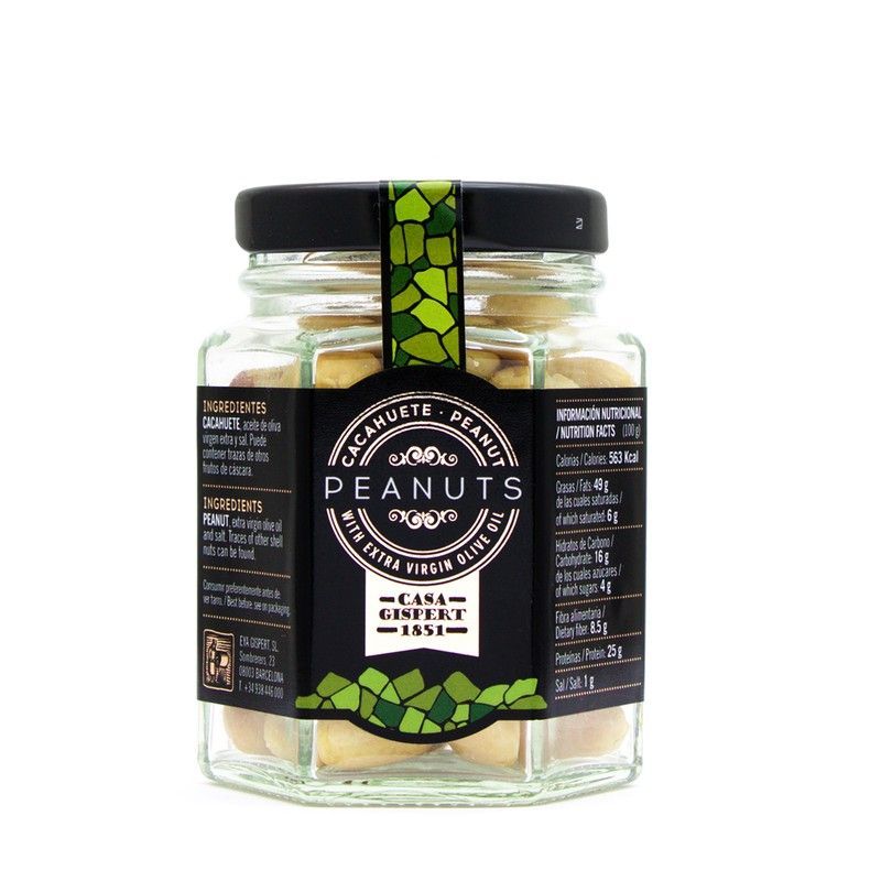 Cacahuetes fritos con sal 50 g Casa Gispert