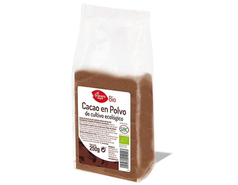 Cacao En Polvo 20-22% Materia Grasa  Bio 250 Gr