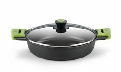 Cacerola bra baja 28 cm prior con tapa cristal