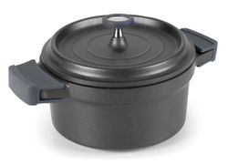 Cacerola Cocotte Negra Aluminio Fundido D 14 Cms Lacor