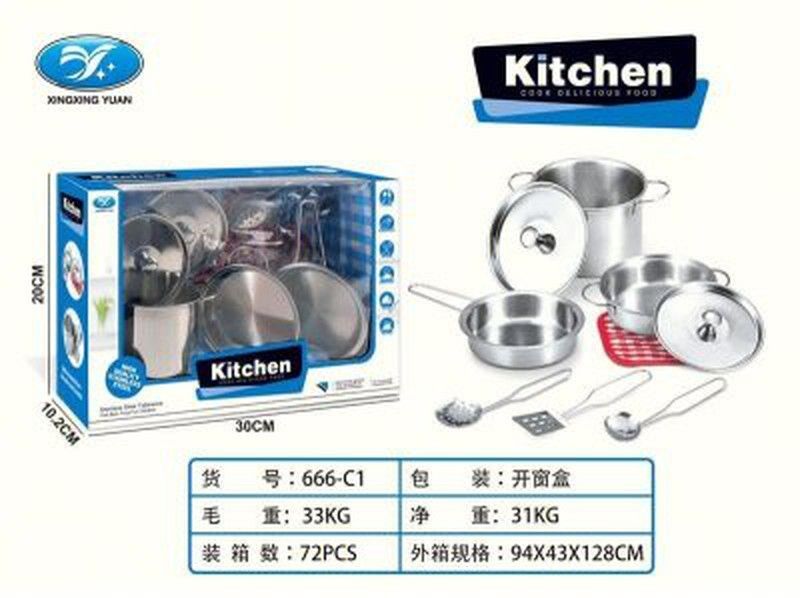 CACHARRITOS METAL COCINA 9 pcs