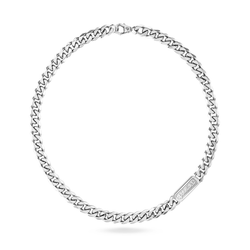 Cadena Acero Hombre Philipp Plein PJTEA05NU Placa Tallado Plein