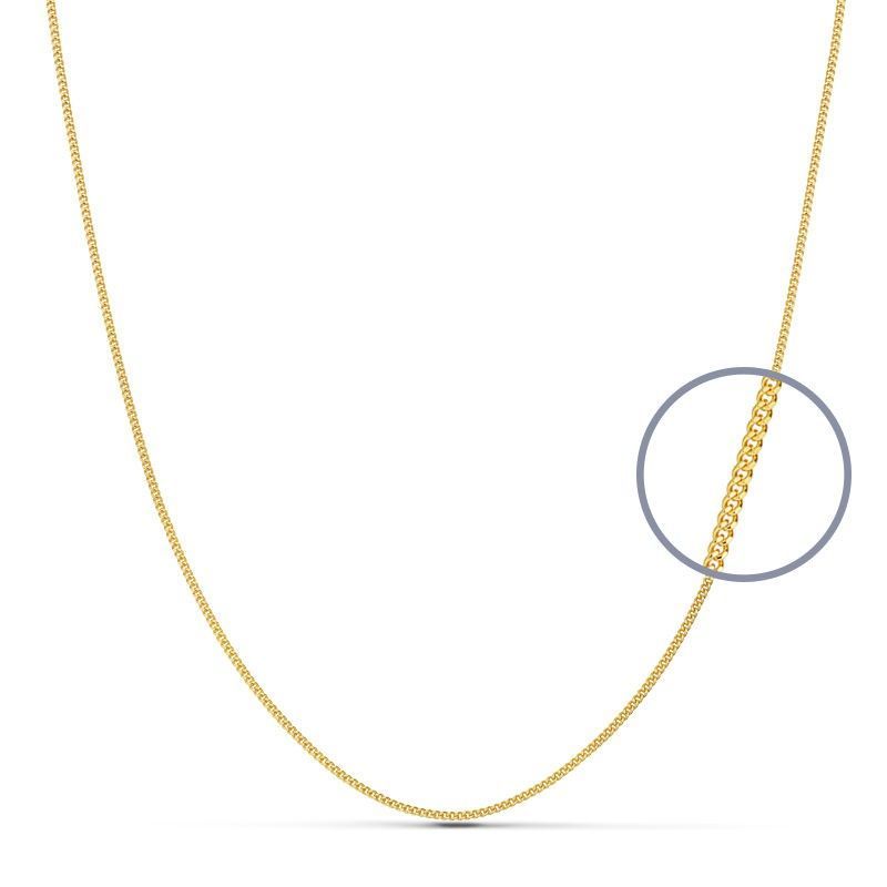 Cadena Barbada Oro 18kts Largo 60cm Ancho 0,8mm 11004060