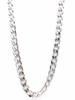 Cadena de acero para hombre con malla barbada