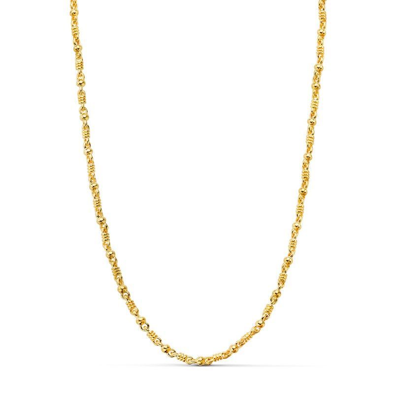 Cadena Maciza Bola Detalle Oro 18kts 60cmx2,7mm 26001260