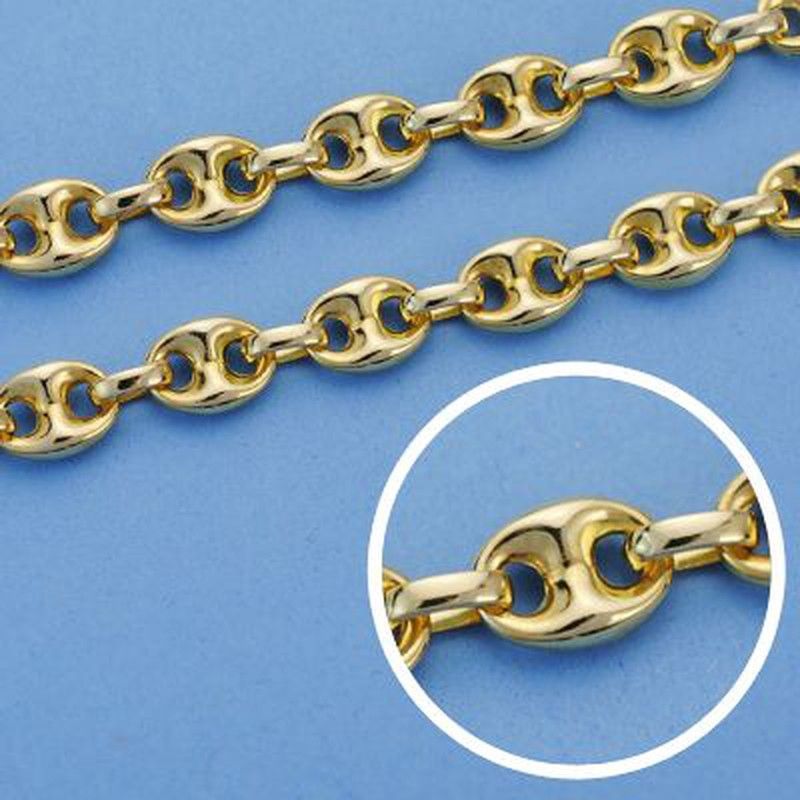 Cadena Nudo Hueco Oro 18kts Largo 50cm Ancho 6mm 24001650