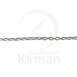Cadena Plata 072213 Forzada Diámetro 40cm (1,5mm x 1,1mm)
