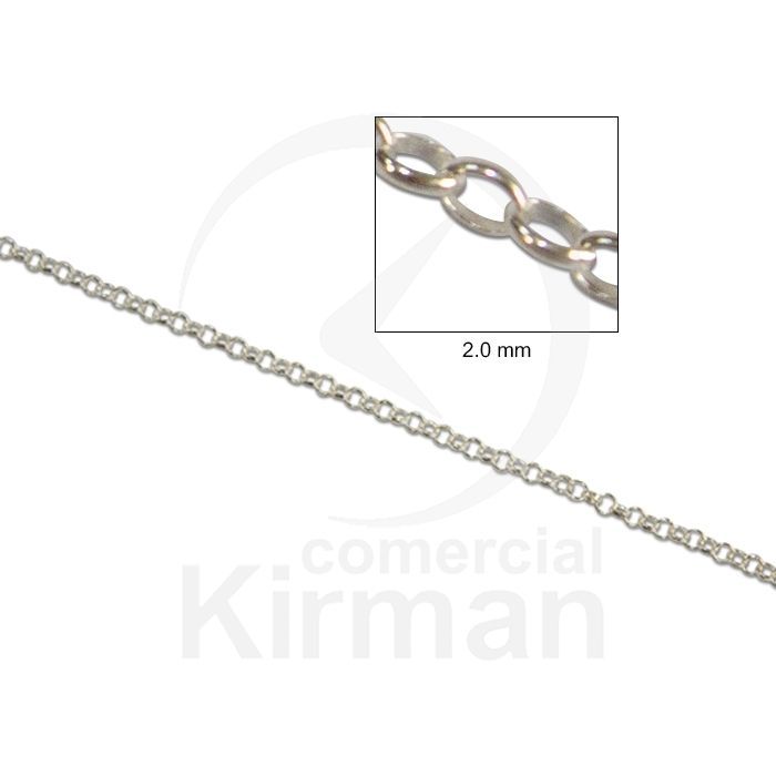 Cadena Plata 072297 Rolo Redonda 50cm (2,00mm)