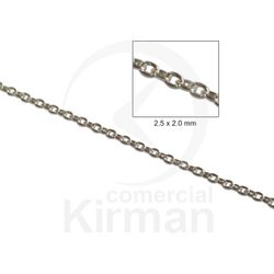 Cadena Plata 072301 Rolo Oval 50cm (2,5mm x 2,0mm)