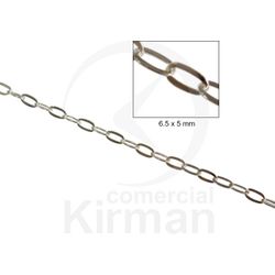 Cadena Plata 072303 Oval Plana 50cm (6,5mm x 4mm)