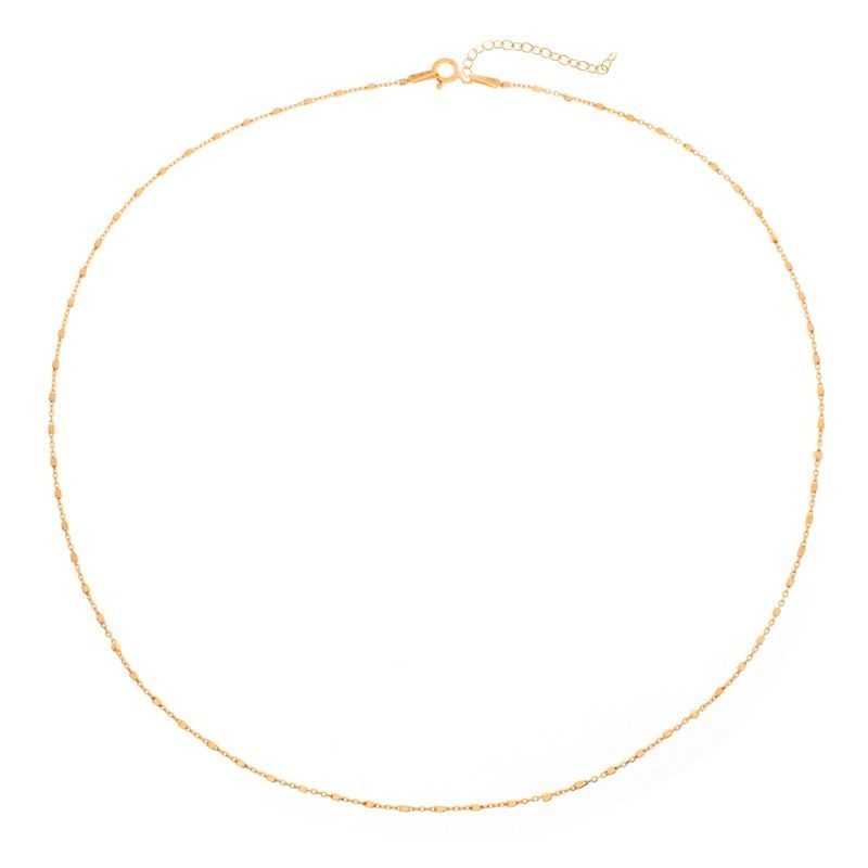 Cadena Plata Dorada 42cm CAD00087DO Cilindro