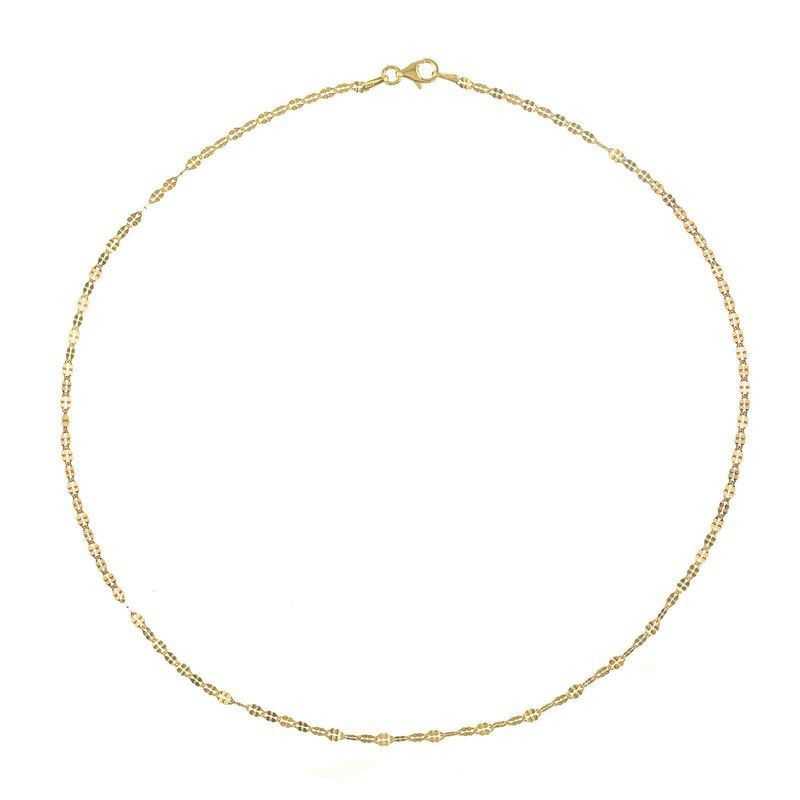 Cadena Plata Dorada 42cm CAD0097DO Quadrifoglio