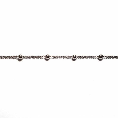 Cadena Plata Forzada Con Bolitas 40cm NP154/11/40