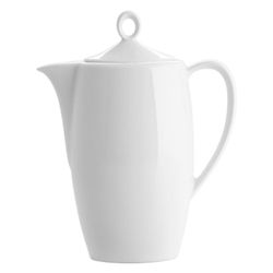 Cafetera de porcelana en blanco, 8,9 x 18,6 x 23,1 cm | Broadway White