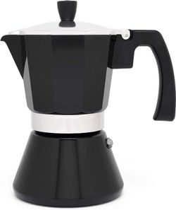 Cafetera espresso 6 tazas tivoli negra induc+elect leopold