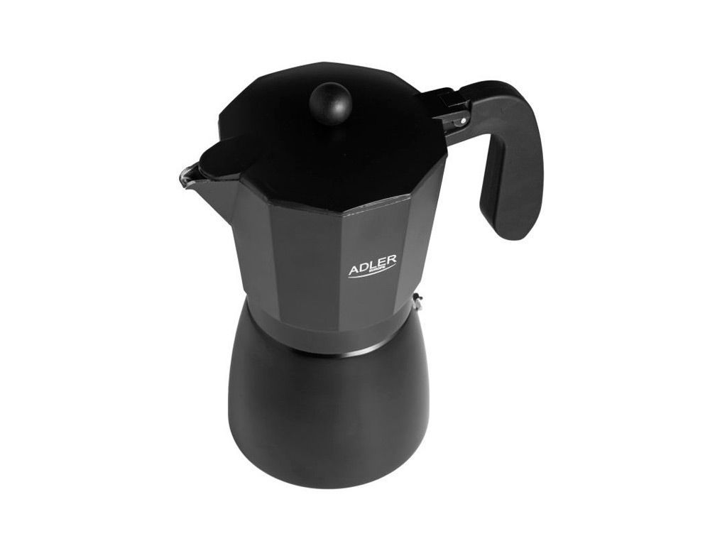 Cafetera italiana adler espresso 6 tazas 300ml valido para vitroceramica cocina electrica y fuego