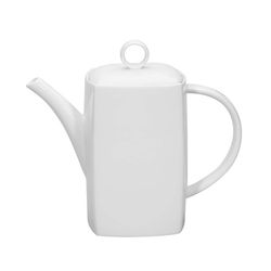 Cafetera porcelana Carré Whité, 22x10,5x19,5 cm