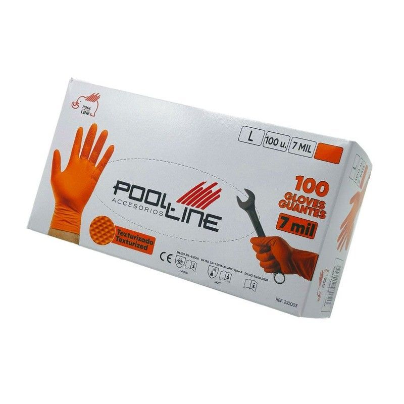 CAJA 100 UNIDADES GUANTES DE NITRILO TALLA "L" 700 micras
