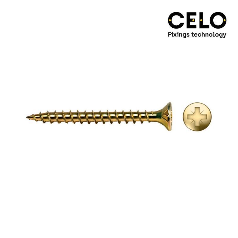 Caja 1000un tornillo madera avellanado pozi din/ref vlox 3x25 bricomat+lubr. Celo