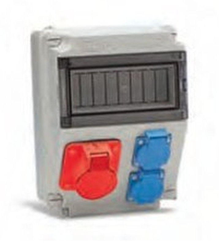 Caja 2 bases 16A 1 3P+T 16A conexión T-13-1 de BJC