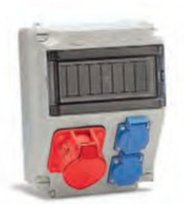 Caja 2 bases 16A 1 3P+T 32A conexión T-13-2 de BJC