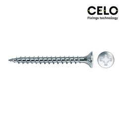 Caja 200un tornillo madera avellanado pozi din/ref vlox 4x30 zincado+lubr. Celo