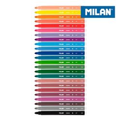 Caja 24 rotuladores punta conica base agua milan