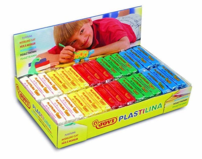 Caja 30 plastilina 50grs color surtidos jovi