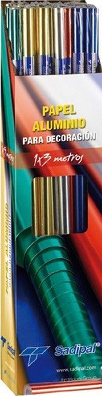 Caja 50 rollos 3 metros papel aluminio