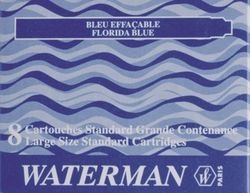 Caja 6 cartuchos tinta waterman para plumas