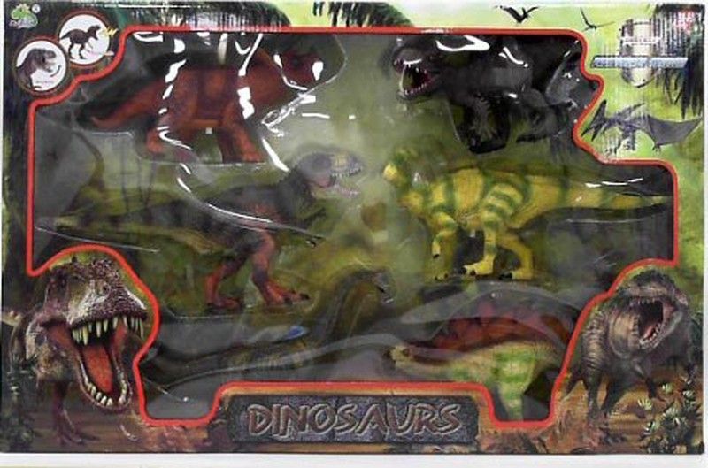 CAJA 6 DINOSAURIOS 23CM SONIDO