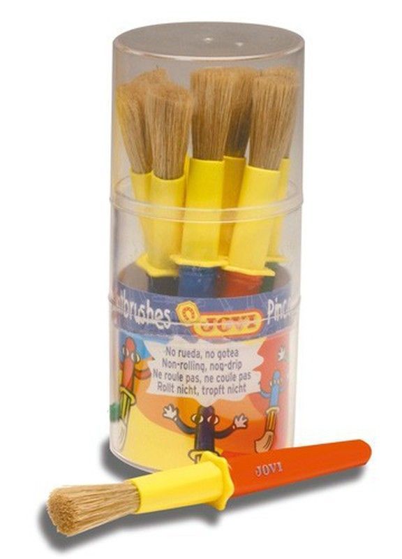 Caja 9 pinceles gruesos de pelo de pony jovi