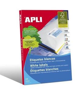 Caja apli  de etiquetas con cantos romos