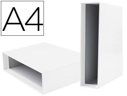 Caja Archivador Liderpapel de Palanca Carton Din-A4 Documenta Lomo 82Mm Color Blanca