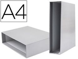 Caja Archivador Liderpapel de Palanca Carton Din-A4 Documenta Lomo 82Mm Color Gris