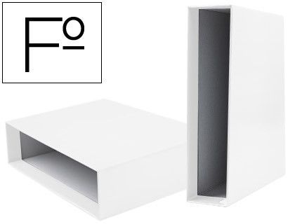 Caja Archivador Liderpapel de Palanca Carton Folio Documenta Lomo 82Mm Color Blanca