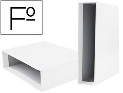 Caja Archivador Liderpapel de Palanca Carton Folio Documenta Lomo 82Mm Color Blanca