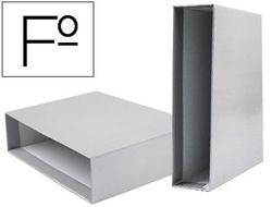 Caja Archivador Liderpapel de Palanca Carton Folio Documenta Lomo 82Mm Color Gris