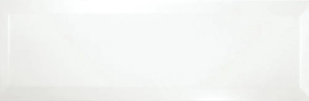 Caja Azulejo biselado Blanco Brillo 10x30 cm 1,02 m2 Ribesalbes