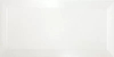 Caja Azulejo biselado Blanco Brillo 7,5x15 cm  Ribesalbes