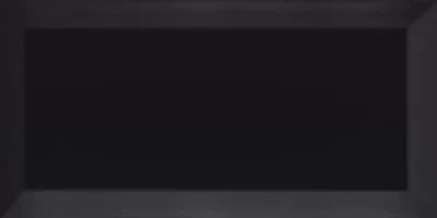 Caja Azulejo biselado Negro Mate 7,5x15 cm Ribesalbes