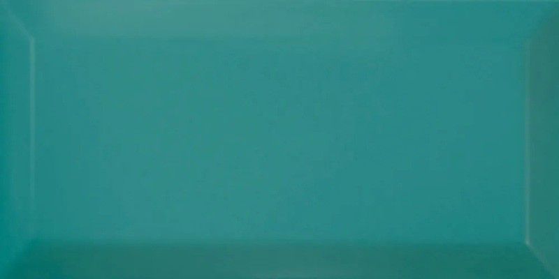 Caja Azulejo biselado Turquesa Brillo 10x20 cm Ribesalbes