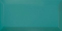 Caja Azulejo biselado Turquesa Brillo 10x20 cm Ribesalbes